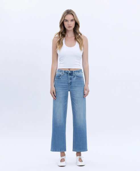 Vervet High Rise Crop Wide Leg Jeans